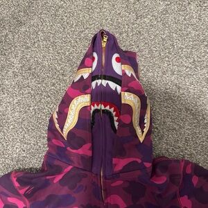 Purple Camouflage Bape hoodie
